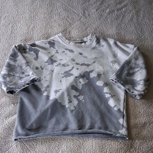 Boohoo Gray Tie-Dye Sweatshirt